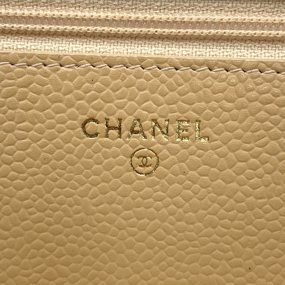 シャネル チェーンウォレット マトラッセ ココマーク キャビアスキン A33814 CHANEL 財布