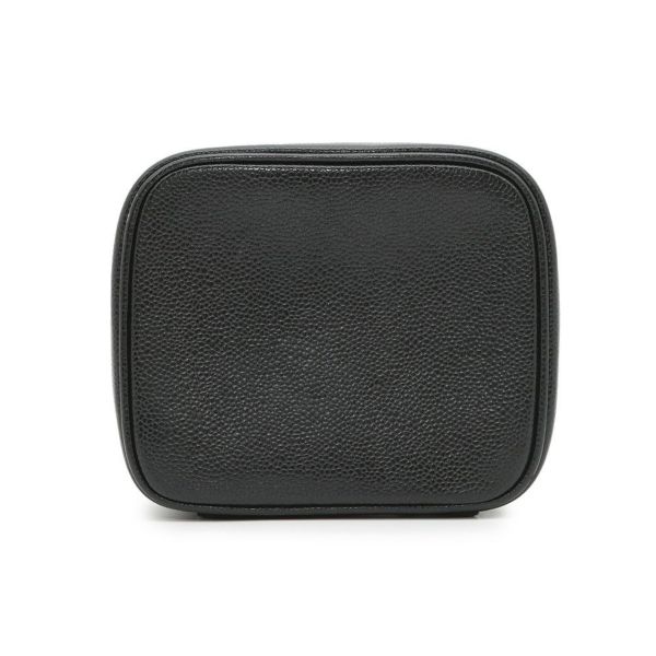 シャネル バニティバッグ ココマーク キャビアスキン 縦型 A01998 CHANEL 化粧ポーチ コスメポーチ 黒