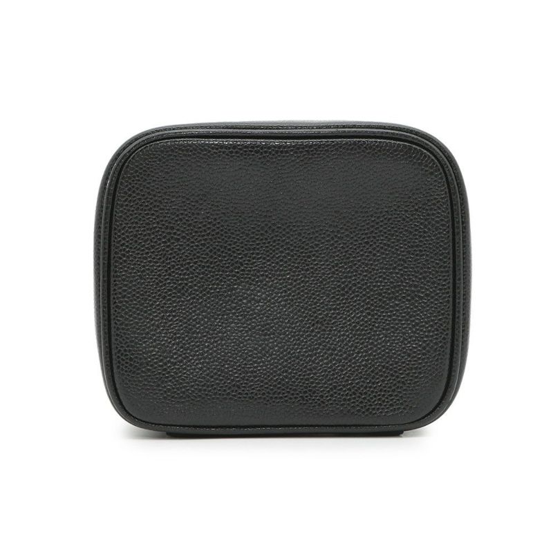 シャネル バニティバッグ ココマーク キャビアスキン 縦型 A01998 CHANEL 化粧ポーチ コスメポーチ 黒