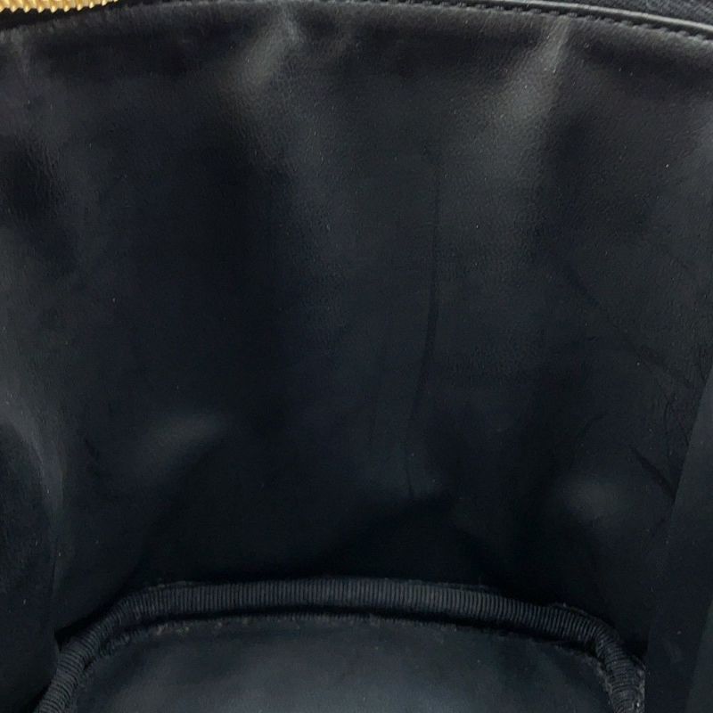 シャネル バニティバッグ ココマーク キャビアスキン 縦型 A01998 CHANEL 化粧ポーチ コスメポーチ 黒