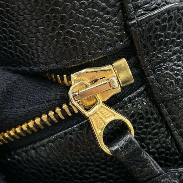 シャネル バニティバッグ ココマーク キャビアスキン 縦型 A01998 CHANEL 化粧ポーチ コスメポーチ 黒