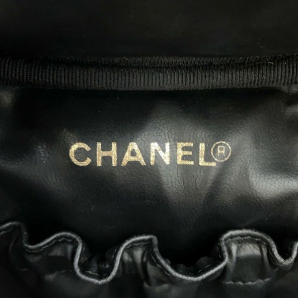 シャネル バニティバッグ ココマーク キャビアスキン 縦型 A01998 CHANEL 化粧ポーチ コスメポーチ 黒
