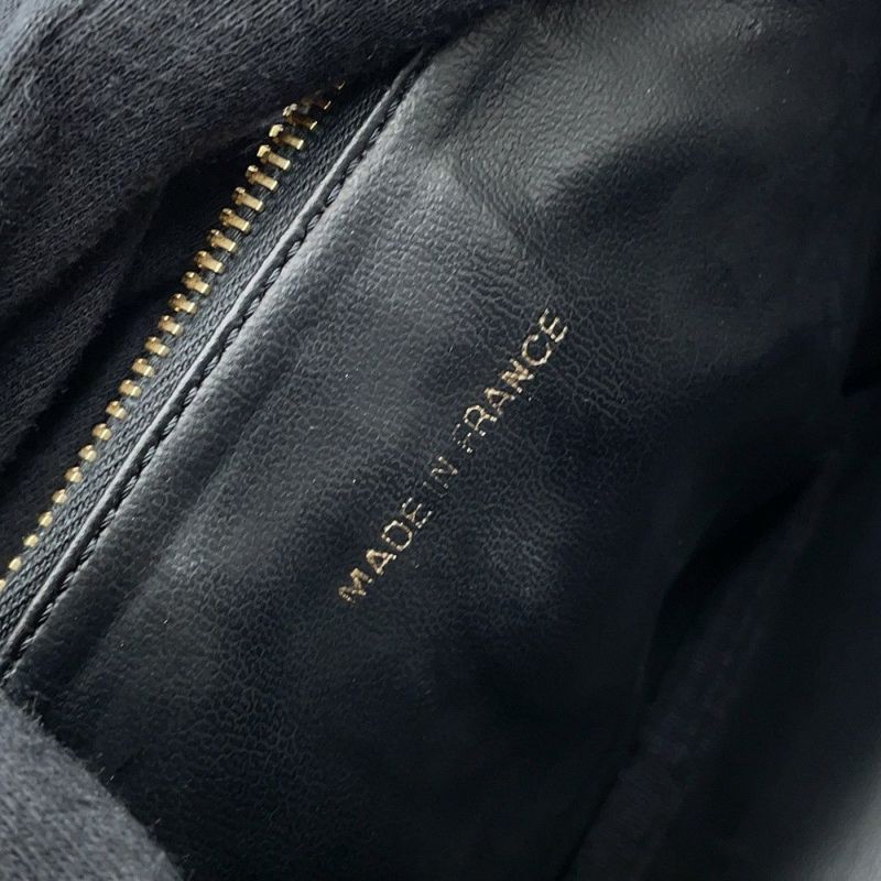 シャネル バニティバッグ ココマーク キャビアスキン 縦型 A01998 CHANEL 化粧ポーチ コスメポーチ 黒