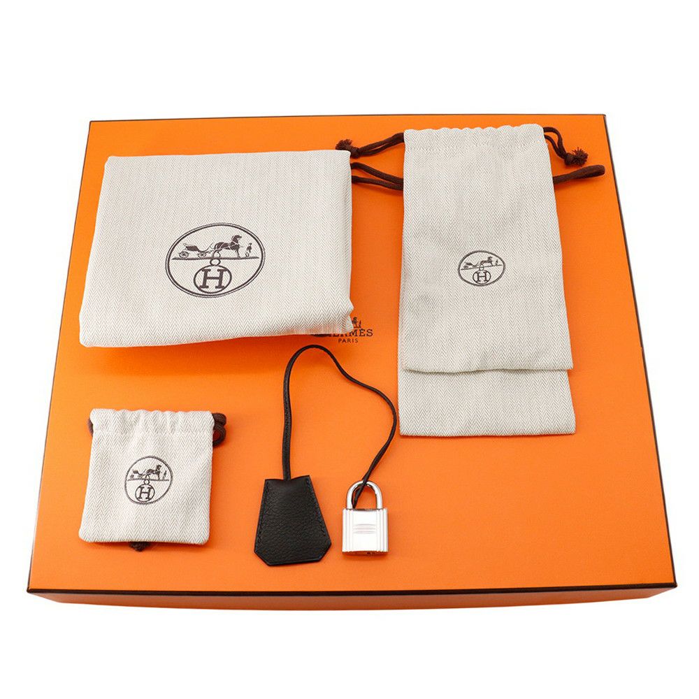 エルメス メッセンジャーケリーGM ブラック/シルバー金具 トゴ W刻印 HERMES メンズ 黒