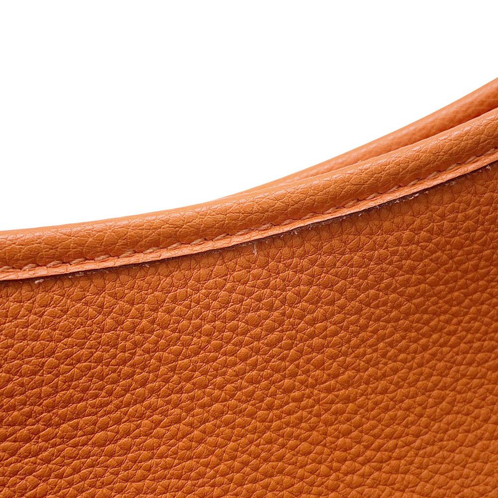 エルメス ショルダーバッグ ベルランゴPM オレンジ/シルバー金具 トゴ □F刻印