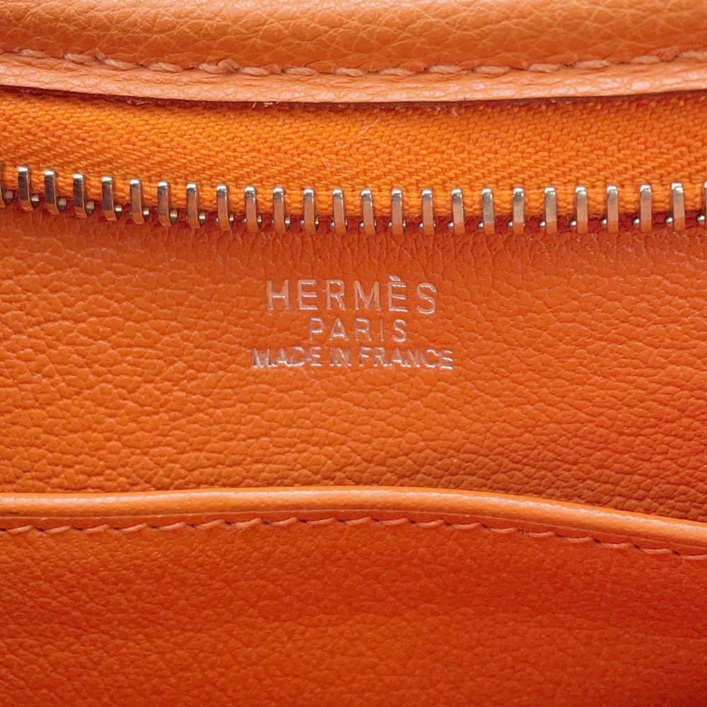 エルメス ショルダーバッグ ベルランゴPM オレンジ/シルバー金具 トゴ □F刻印