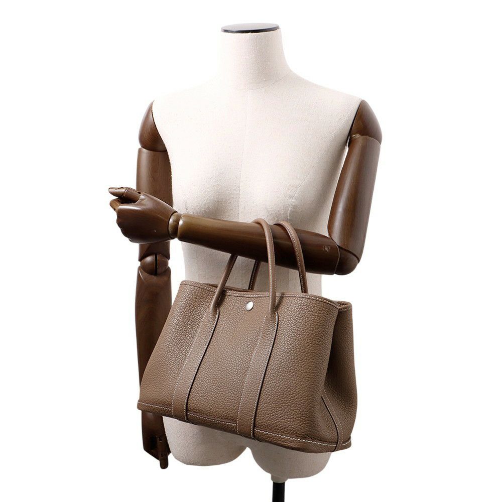 エルメス トートバッグ ガーデンパーティTPM エトゥープ/シルバー金具 ネゴンダ Z刻印