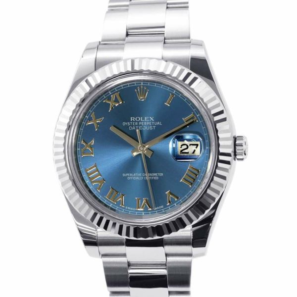 ロレックス デイトジャスト2 116334 ROLEX 腕時計 アズーロブルー文字盤