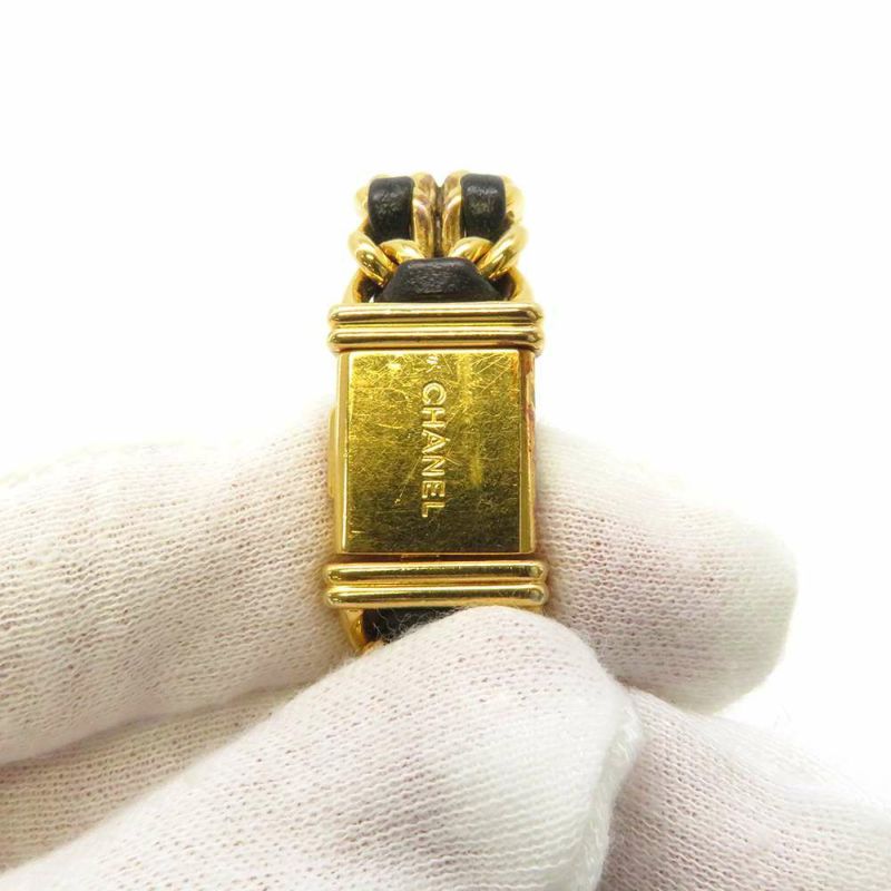 シャネル プルミエール M H0001 CHANEL 腕時計 ウォッチ 黒文字盤 クォーツ レディース