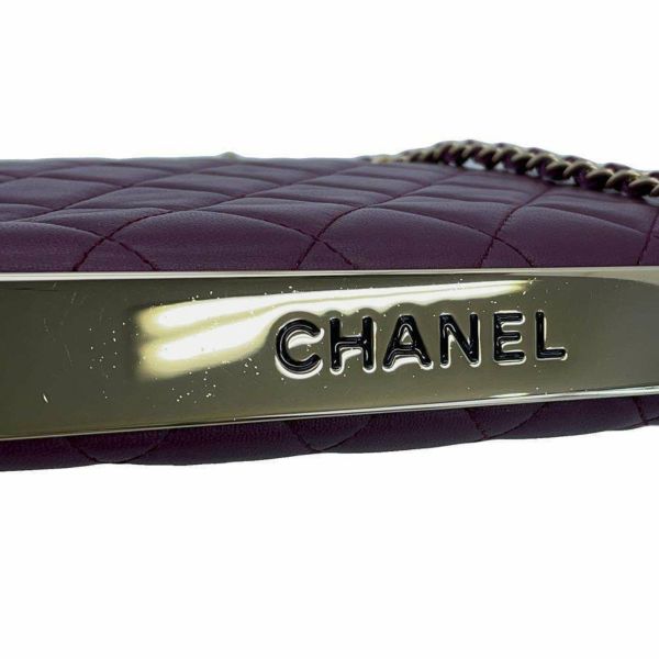 シャネル チェーンウォレット トレンディCC マトラッセ ココマーク ラムスキン A80892 CHANEL 財布