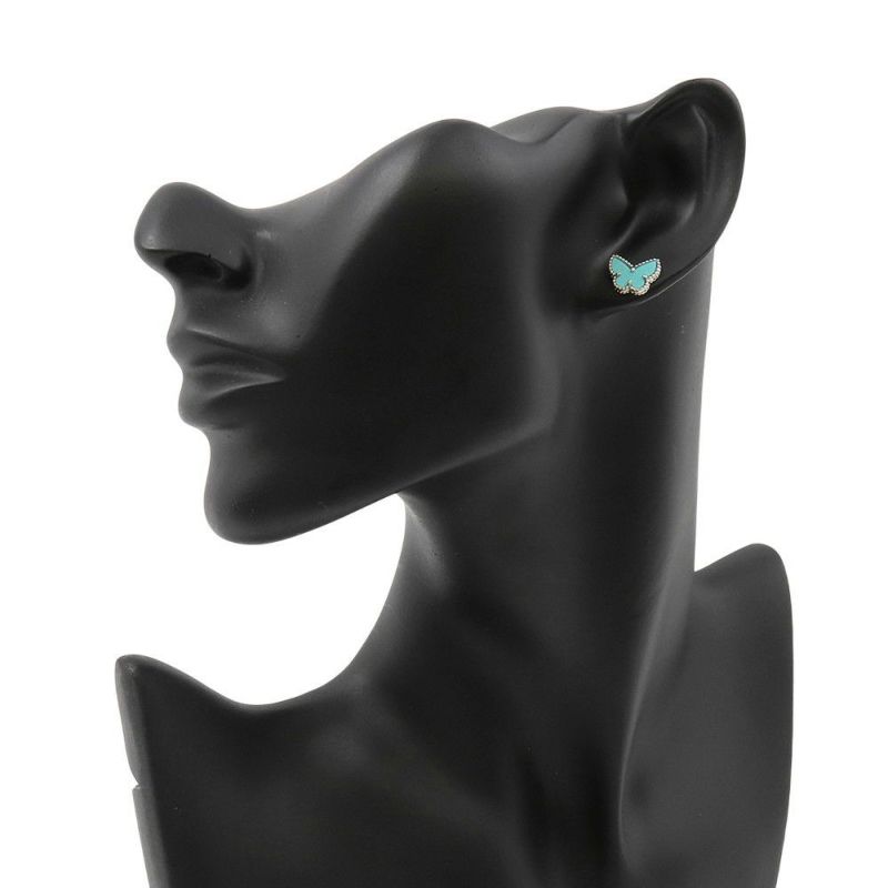 ヴァンクリーフ&アーペル ピアス スウィート パピヨン ピアス ターコイズ K18WGホワイトゴールド VCARN5JN00