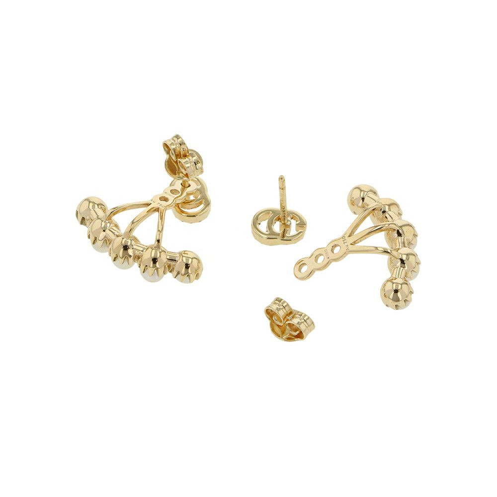 グッチ ピアス ダブルG ピアス ダイヤモンド パール K18YGイエローゴールド GUCCI 2way