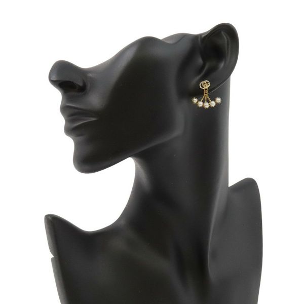 グッチ ピアス ダブルG ピアス ダイヤモンド パール K18YGイエローゴールド GUCCI 2way