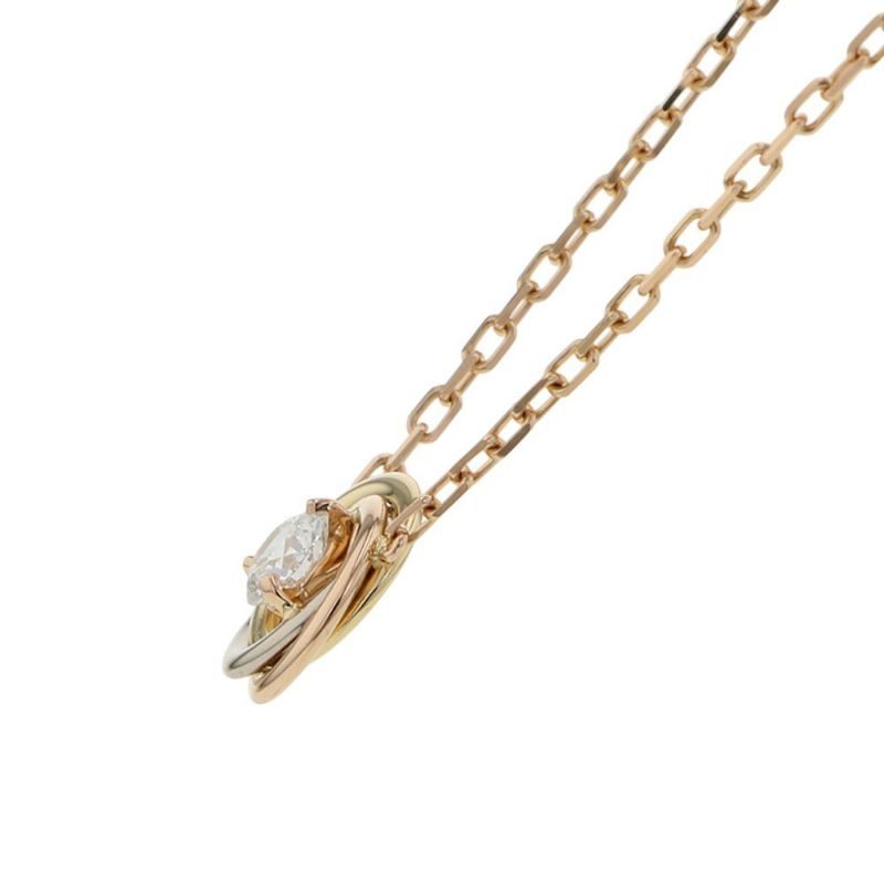 カルティエ ネックレス トリニティ ダイヤモンド K18YG/K18PG/K18WG Cartier ペンダント