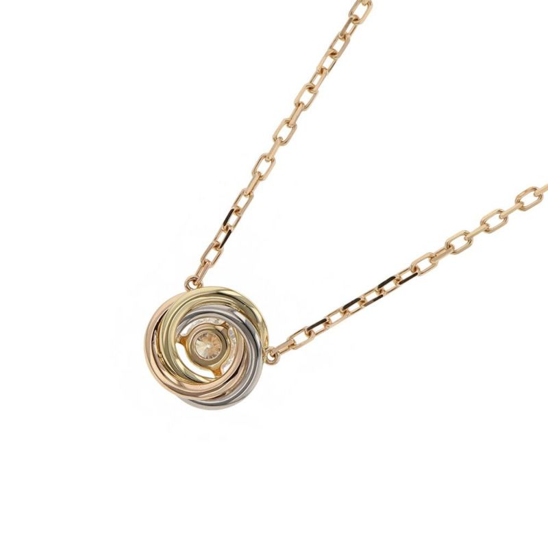 カルティエ ネックレス トリニティ ダイヤモンド K18YG/K18PG/K18WG Cartier ペンダント