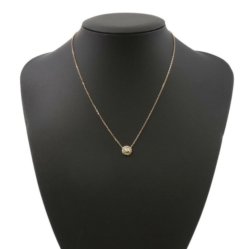 カルティエ ネックレス トリニティ ダイヤモンド K18YG/K18PG/K18WG Cartier ペンダント