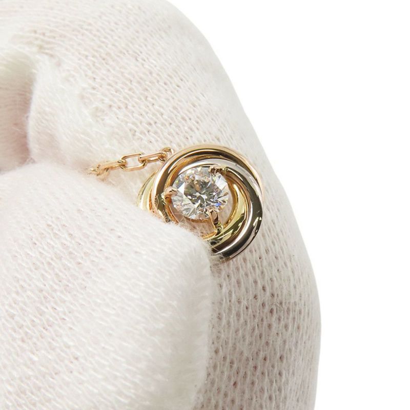 カルティエ ネックレス トリニティ ダイヤモンド K18YG/K18PG/K18WG Cartier ペンダント