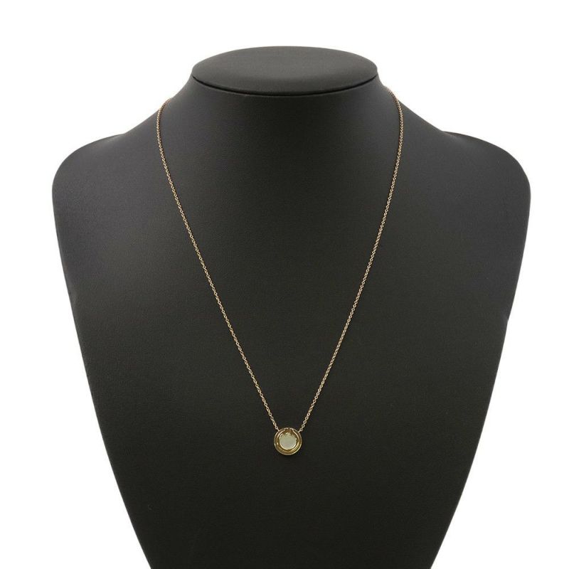 ティファニー ネックレス T トゥー サークル ペンダント マザーオブパール K18PGピンクゴールド Tiffany&Co.