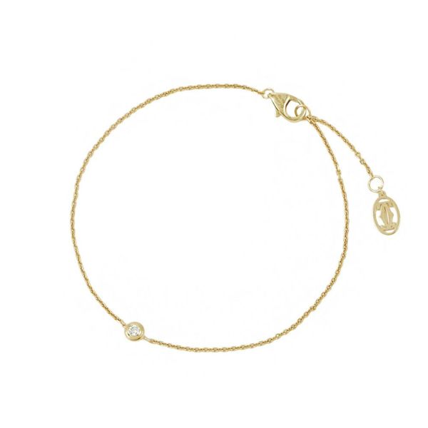カルティエ ブレスレット ダムールXS ダイヤモンド 1P 0.04ct K18YGイエローゴールド B6045617 Cartier