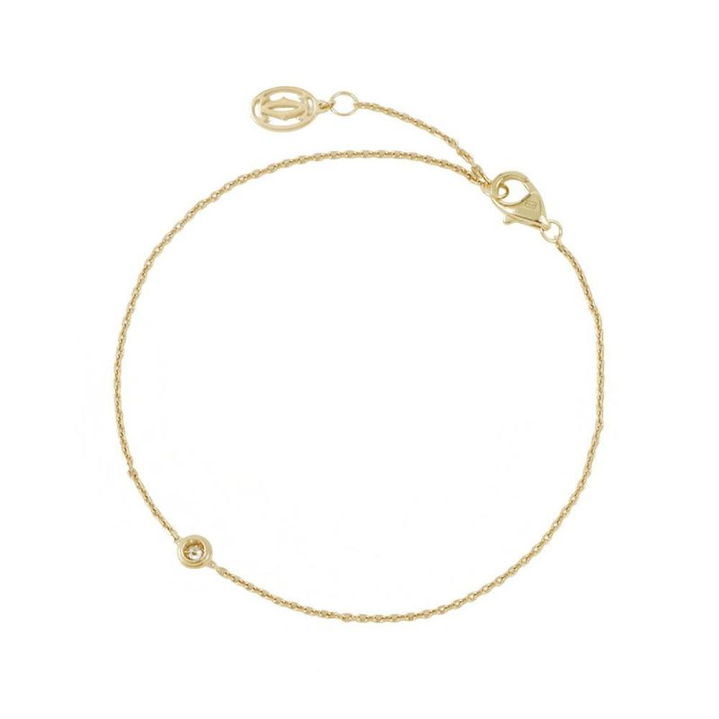 カルティエ ブレスレット ダムールXS ダイヤモンド 1P 0.04ct K18YGイエローゴールド B6045617 Cartier
