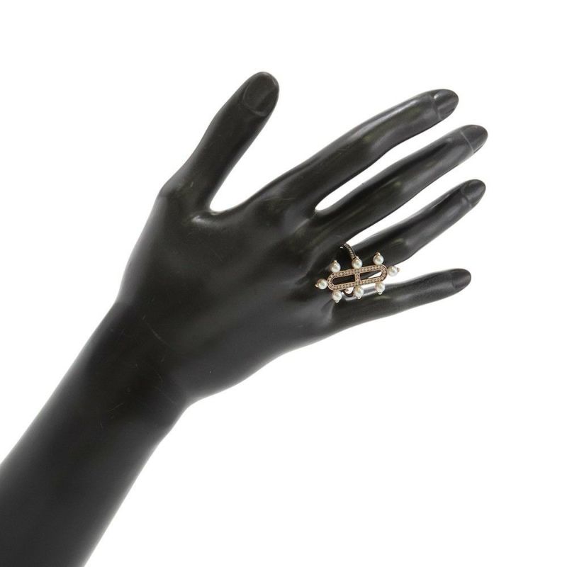 エルメス リング エルメス・シャンドラ MM ダイヤモンド パール 8P K18PGピンクゴールド サイズ56 HERMES 指輪