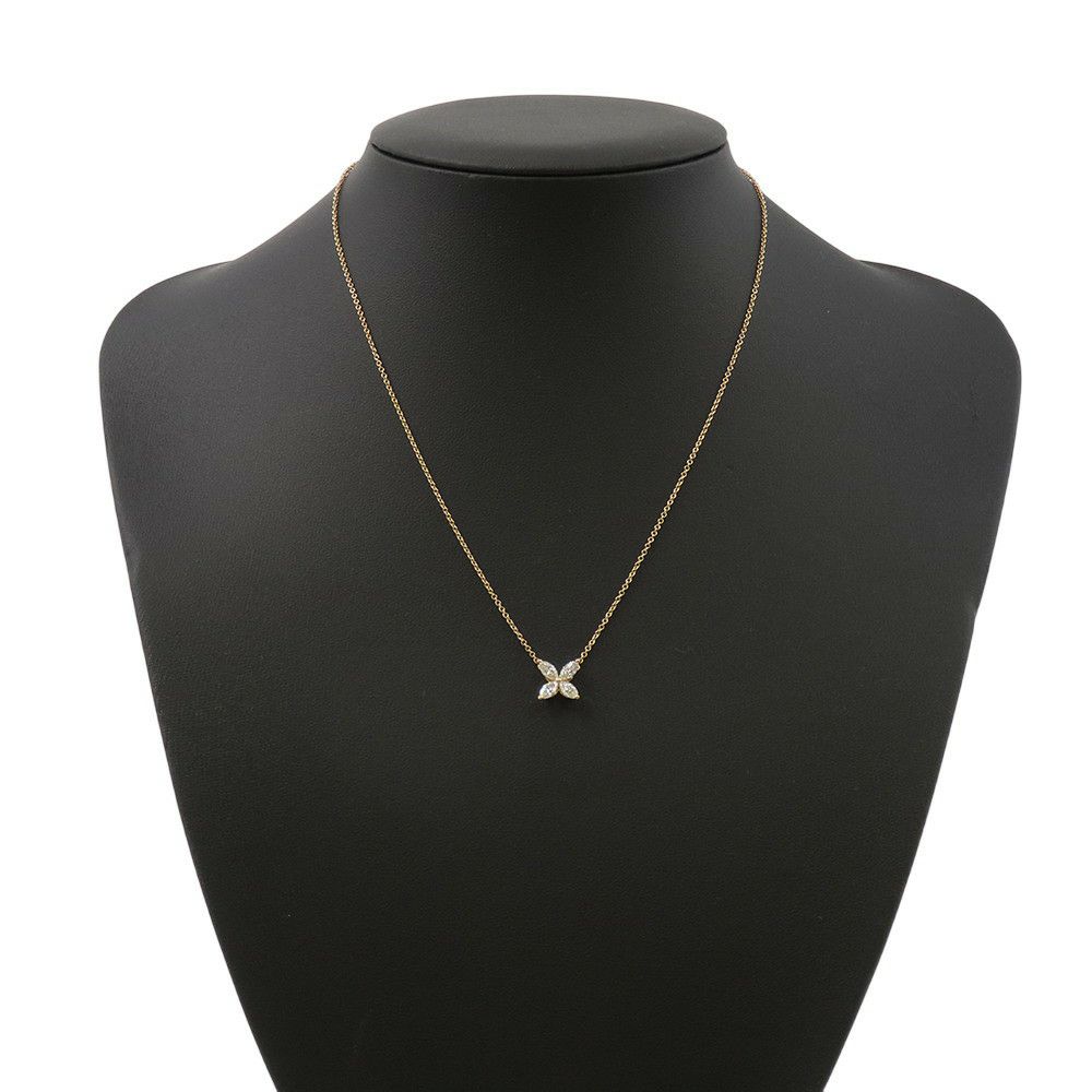 ティファニー ネックレス ビクトリア ペンダント ミディアム ダイヤモンド 計0.46ct K18PGピンクゴールド 60011631
