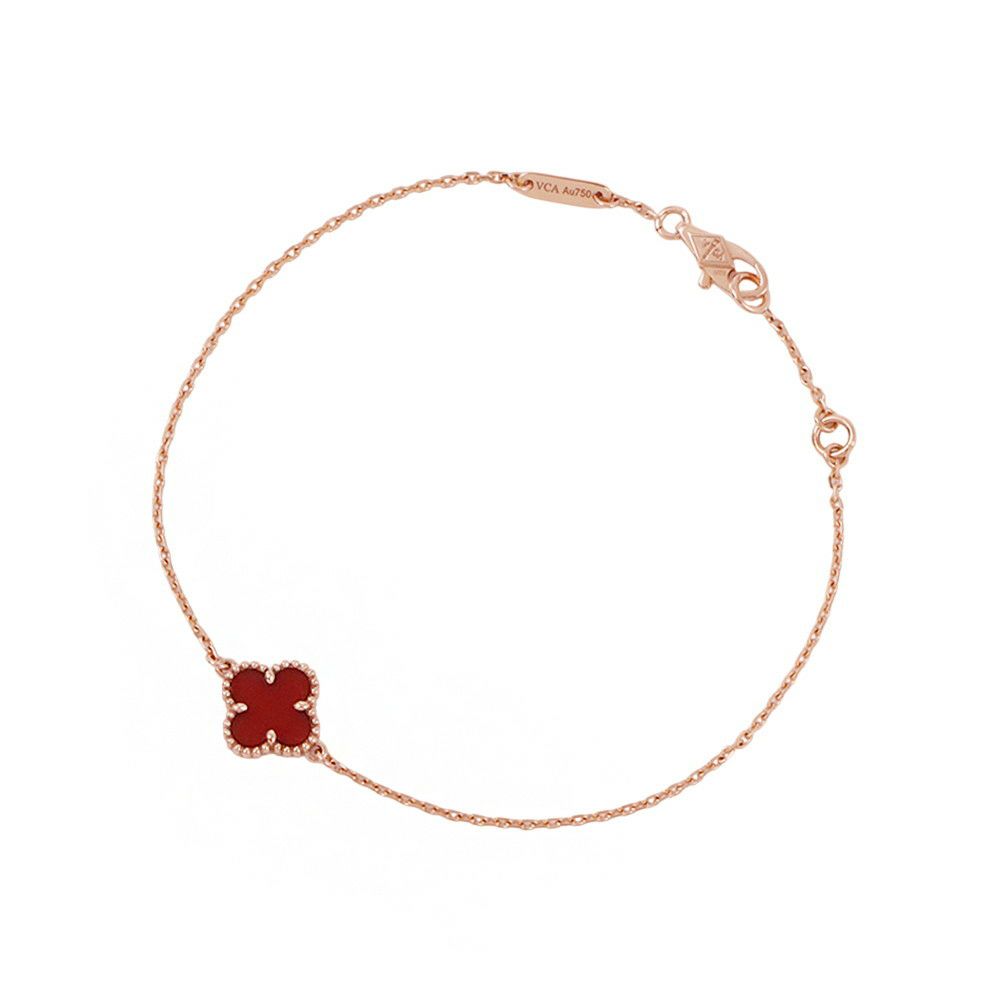 ヴァンクリーフ＆アーペル ブレスレット スウィート アルハンブラ ブレスレット カーネリアン K18PGピンクゴールド VCARN59K00