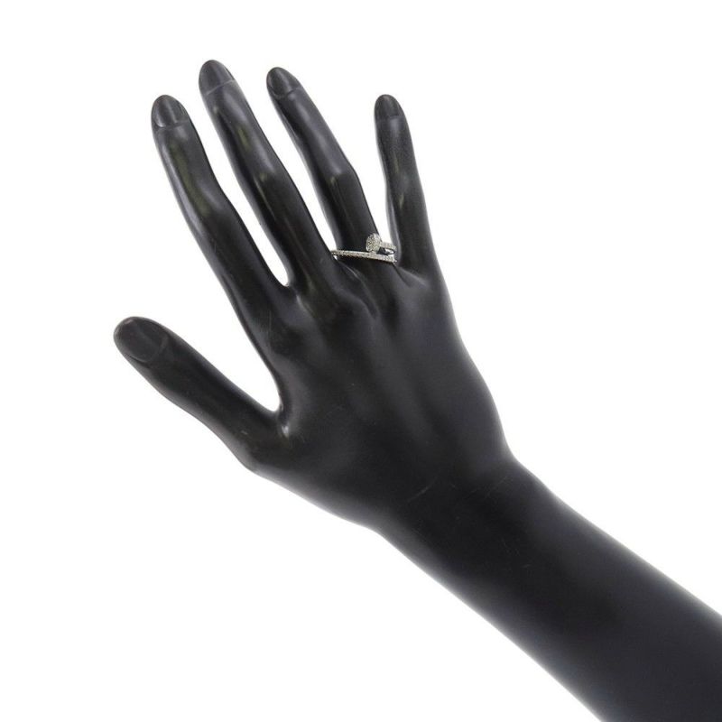 カルティエ リング ジュスト アン クル リング SM スモールモデル セミパヴェ ダイヤ 53P 計0.40ct K18WG サイズ53 B4231600 指輪