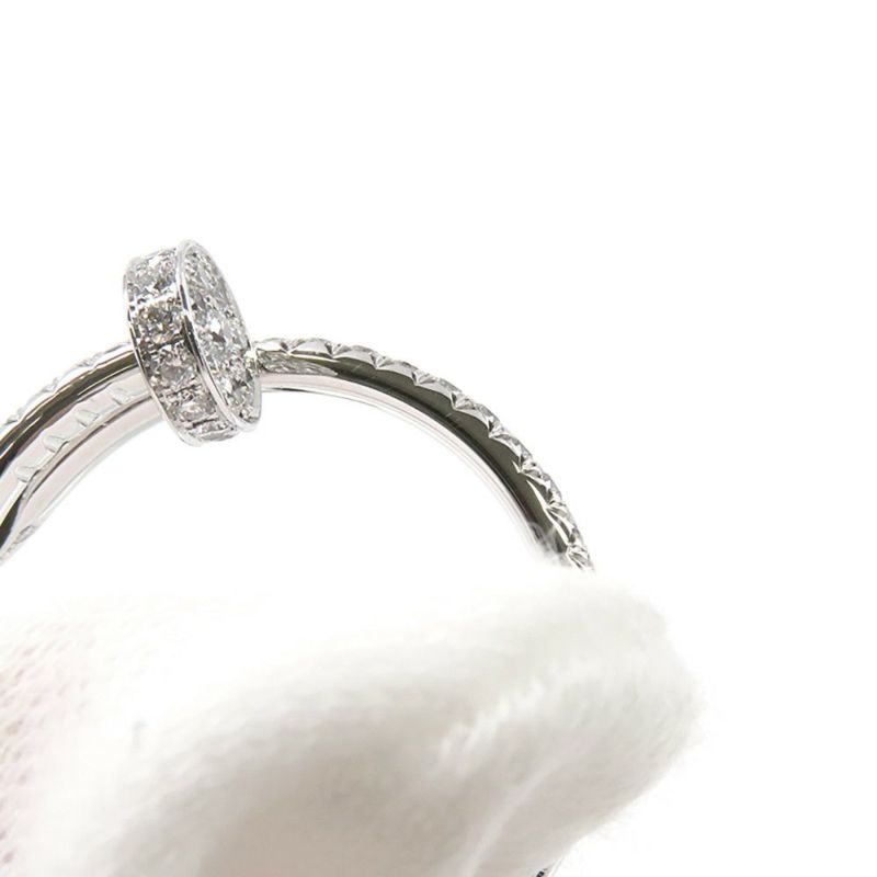 カルティエ リング ジュスト アン クル リング SM スモールモデル セミパヴェ ダイヤ 53P 計0.40ct K18WG サイズ53 B4231600 指輪