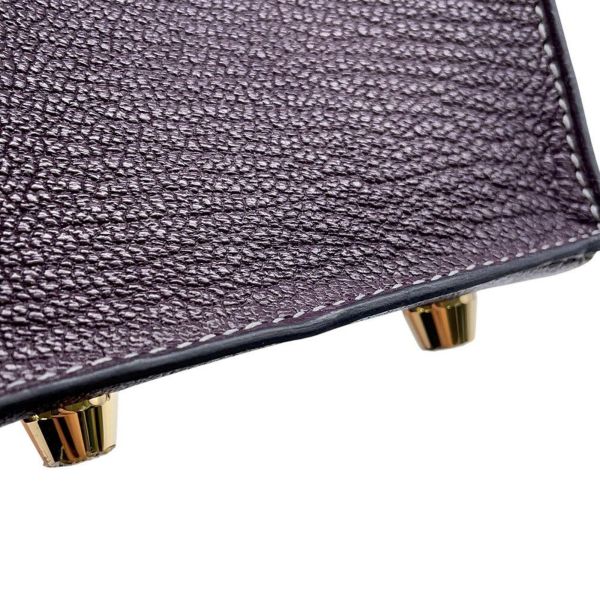 エルメス ハンドバッグ ケリー25 外縫い レザン/ブルーパオン/シャンパンゴールド金具 シェーブルコロマンデル D刻印 SPO