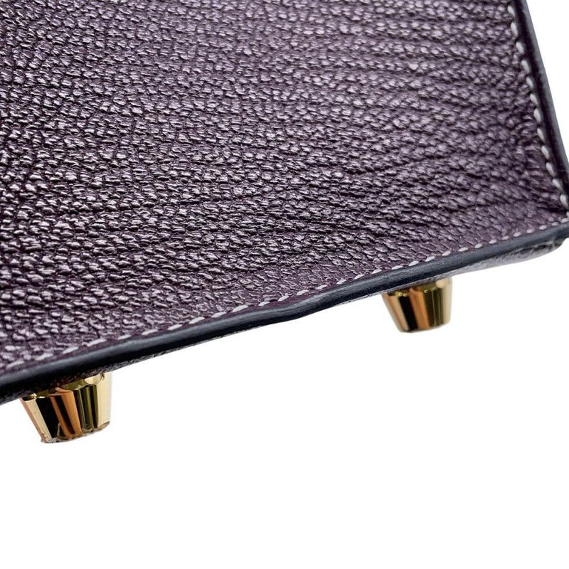 エルメス ハンドバッグ ケリー25 外縫い レザン/ブルーパオン/シャンパンゴールド金具 シェーブルコロマンデル D刻印 SPO