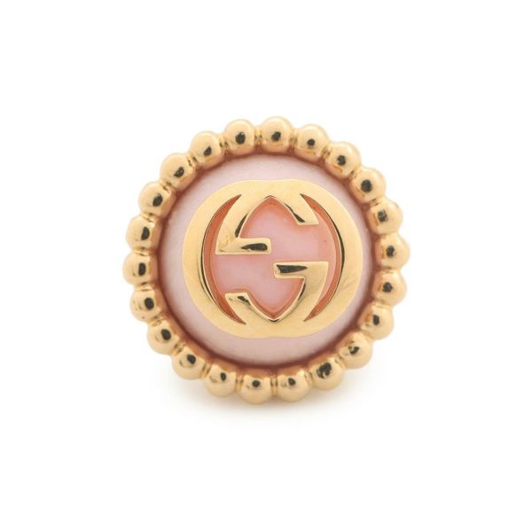 グッチ シングルピアス インターロッキングG 2wayピアス メタル ラインストーン GUCCI アクセサリー