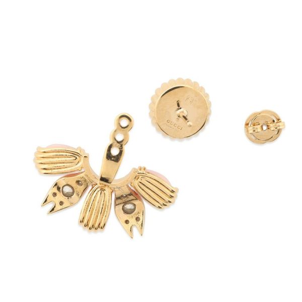 グッチ シングルピアス インターロッキングG 2wayピアス メタル ラインストーン GUCCI アクセサリー