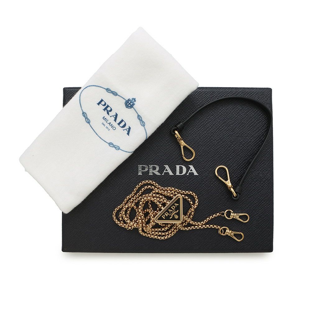 プラダ ハンドバッグ フォンポーチ サフィアーノレザー 1BP050 PRADA 黒 2way