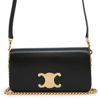 【CELINE】トリオンフ ロゴ チェーン レザー カード ホルダー セリーヌ カードケース トリオンフ チェーン付きカードホルダー