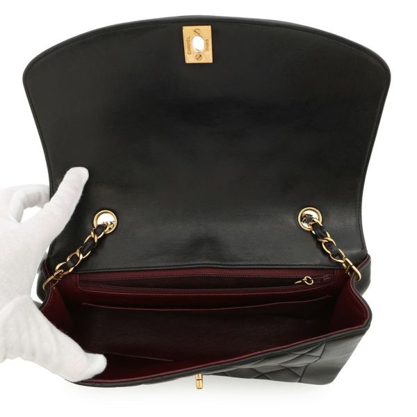 シャネル チェーンショルダーバッグ マトラッセ25 ココマーク シングルチェーン シングルフラップ A01165 CHANEL 黒