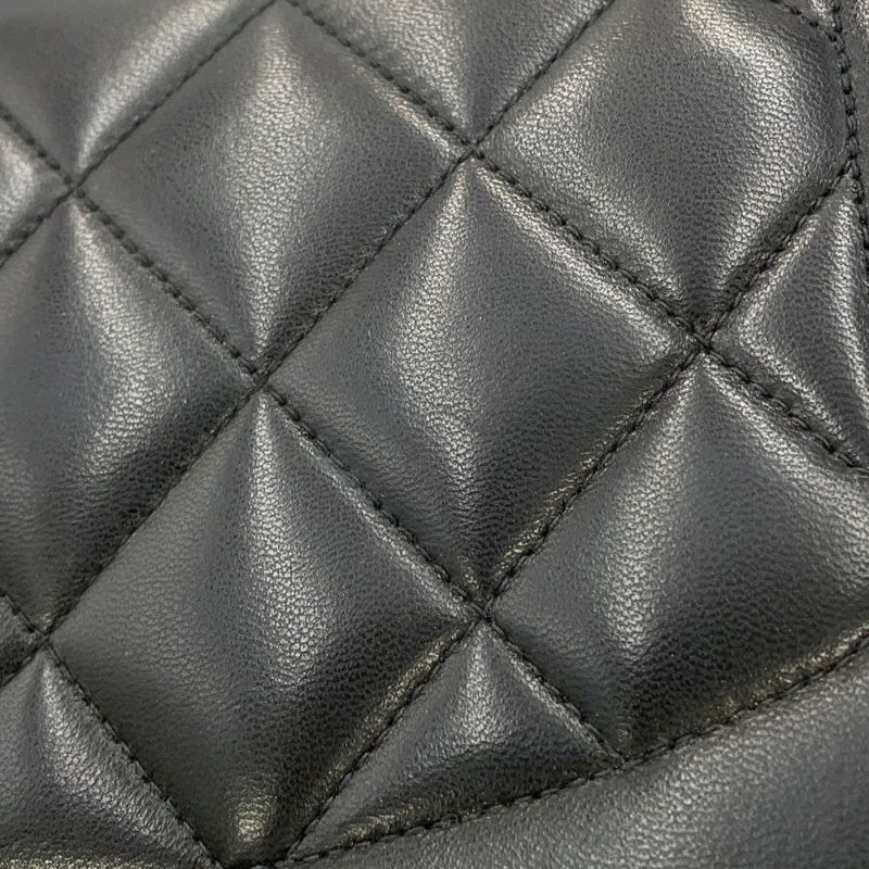 シャネル チェーンショルダーバッグ マトラッセ25 ココマーク シングルチェーン シングルフラップ A01165 CHANEL 黒