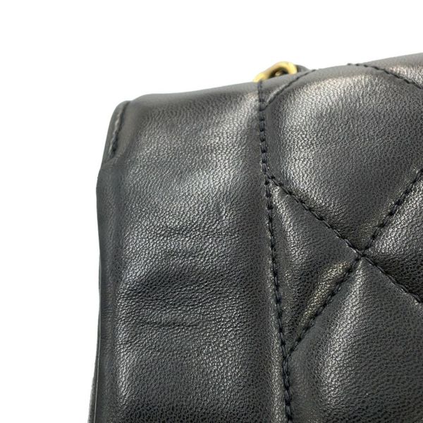 シャネル チェーンショルダーバッグ マトラッセ25 ココマーク シングルチェーン シングルフラップ A01165 CHANEL 黒