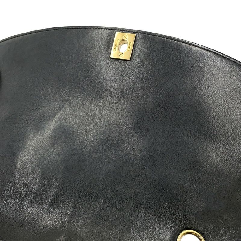 シャネル チェーンショルダーバッグ マトラッセ25 ココマーク シングルチェーン シングルフラップ A01165 CHANEL 黒