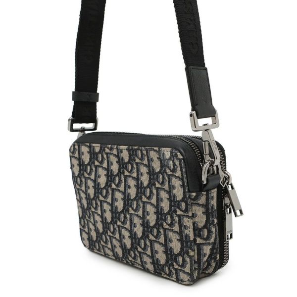 クリスチャン・ディオール ショルダーバッグ オブリーク ジップポーチ ジャカード 2OBBC119YSE Dior トロッター