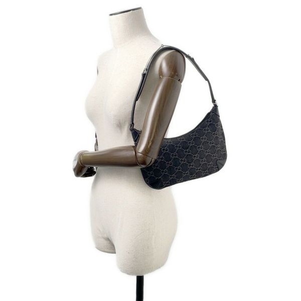 グッチ ショルダーバッグ ホースビットスリム スモール GGデニム 774719 GUCCI ワンショルダーバッグ 黒