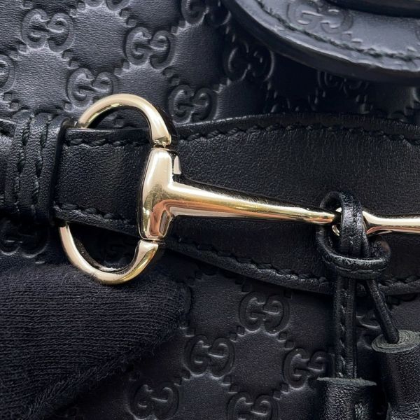 グッチ チェーンショルダーバッグ マイクログッチシマ ホースビット レザー 449636 GUCCI 黒 アウトレット品