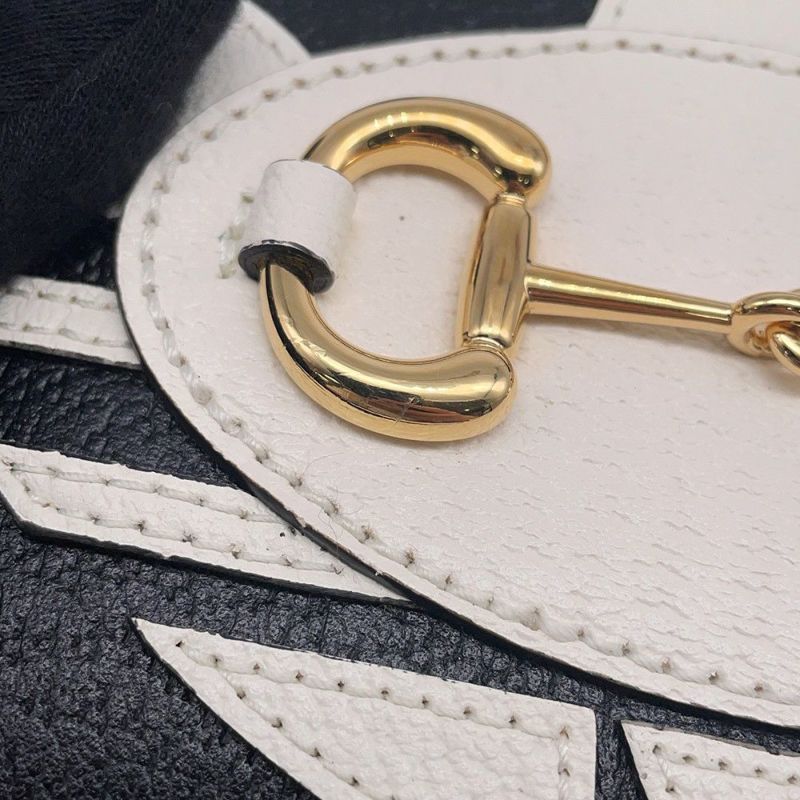 グッチ ハンドバッグ ホースビット1955 ミニ トップハンドル アディダスコラボ 677212 GUCCI 2wayショルダー 黒