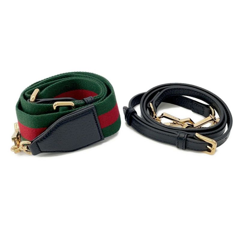 グッチ ハンドバッグ ホースビット1955 ミニ トップハンドル アディダスコラボ 677212 GUCCI 2wayショルダー 黒