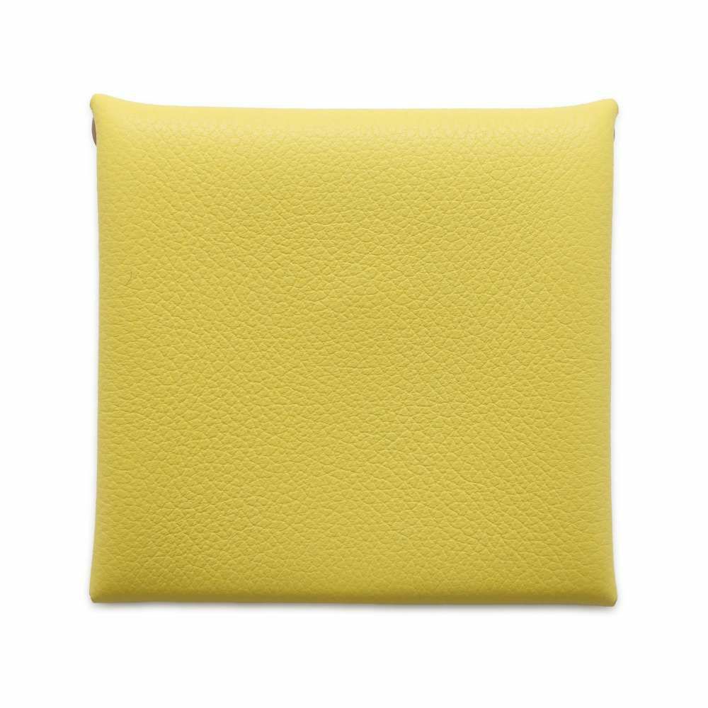 エルメス コインケース バスティア ライム エバーカラー Z刻印 HERMES 財布
