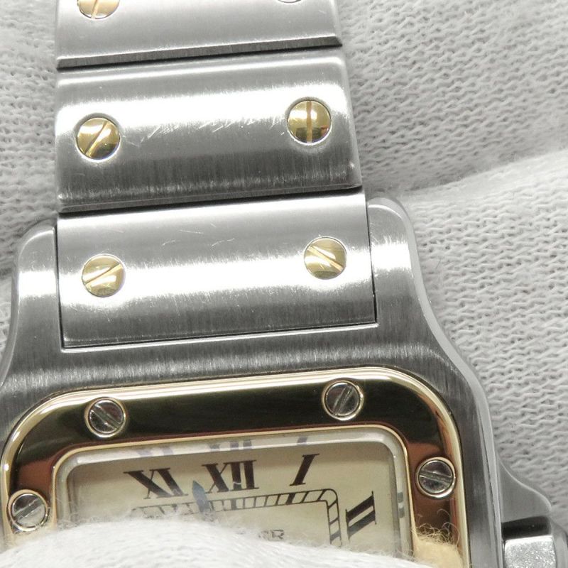 カルティエ サントスガルベ SM W20012C4 Cartier 腕時計 クォーツ アイボリー文字盤