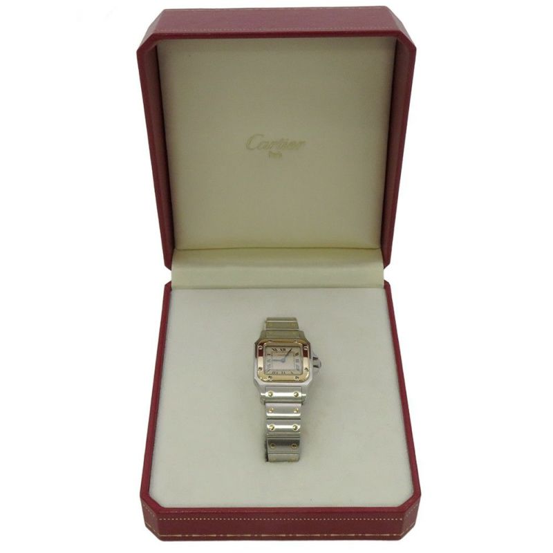 カルティエ サントスガルベ SM W20012C4 Cartier 腕時計 クォーツ アイボリー文字盤