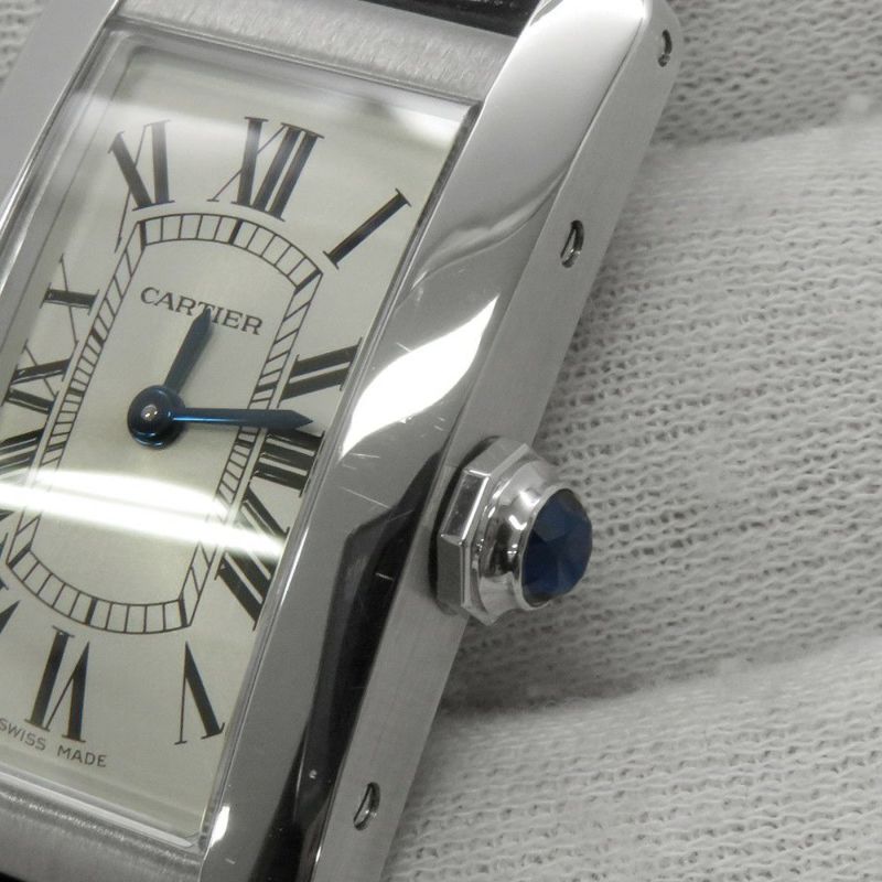 カルティエ タンクアメリカン SM WSTA0043 Cartier 腕時計 クォーツ シルバー文字盤