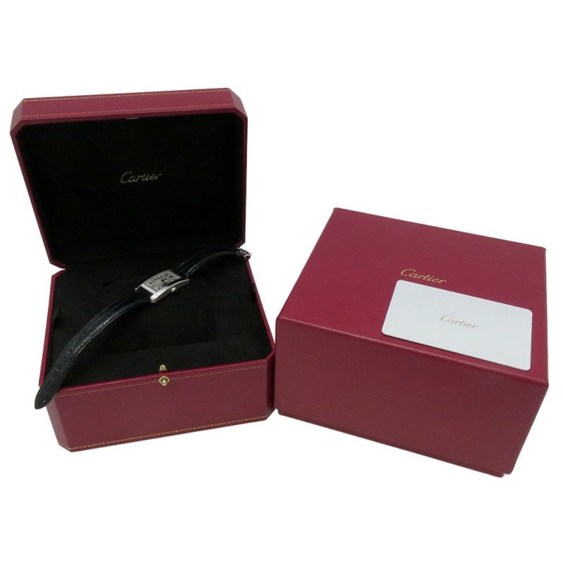 カルティエ タンクアメリカン SM WSTA0043 Cartier 腕時計 クォーツ シルバー文字盤