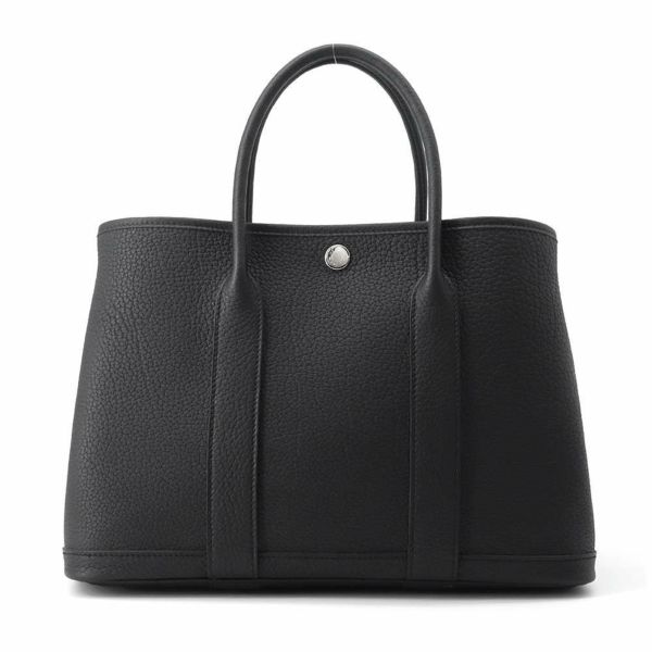 エルメス ガーデンパーティTPM ブラック/シルバー金具 ネゴンダ W刻印 HERMES 黒